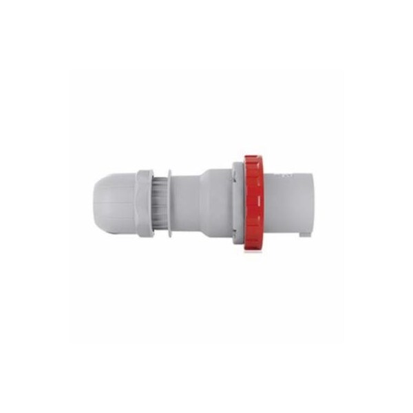 Pin & Sleeve Receptacle, 125 A, 600V AC, 4 Pole, IEC Grounding, Screw Terminals Wire Connection Type